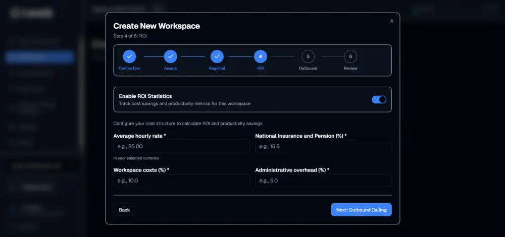 Create a Workspace-choose-roi-settings