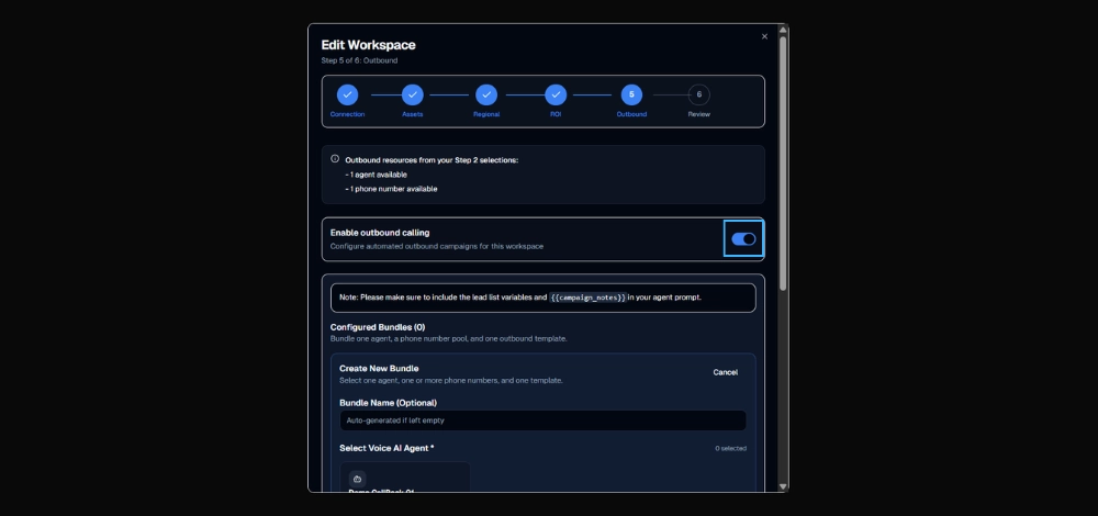 Enable Voice AI Outbound Calling