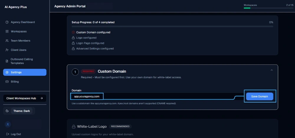 Step 2 Enter Your Subdomain