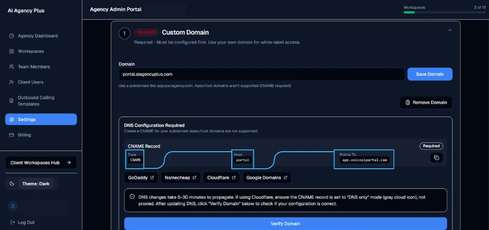 Step 3 View DNS Configuration Requirements