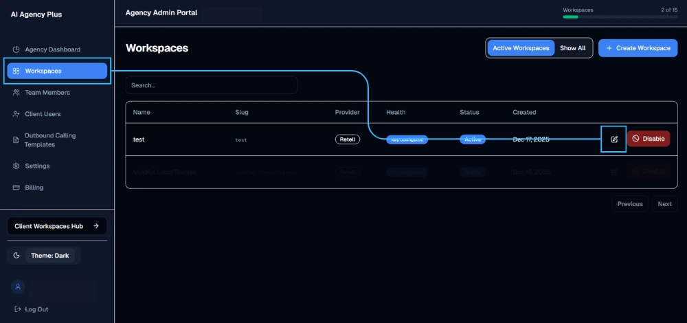 Update Voice AI Provider API Key-01