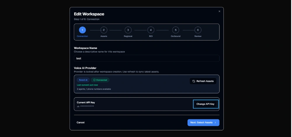 Update Voice AI Provider API Key-02