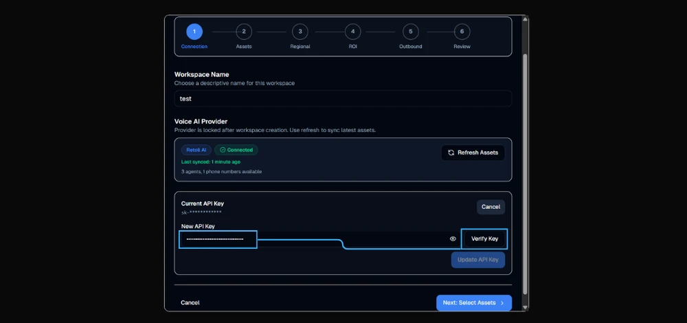 Update Voice AI Provider API Key-03